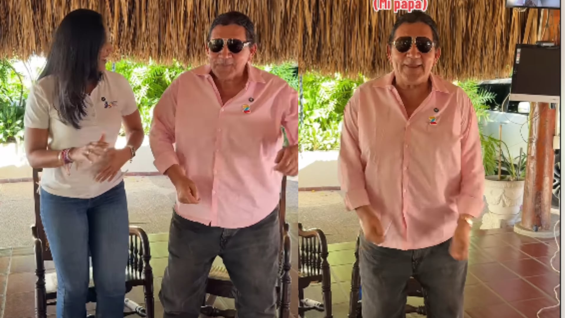 Poncho Zuleta y su hija