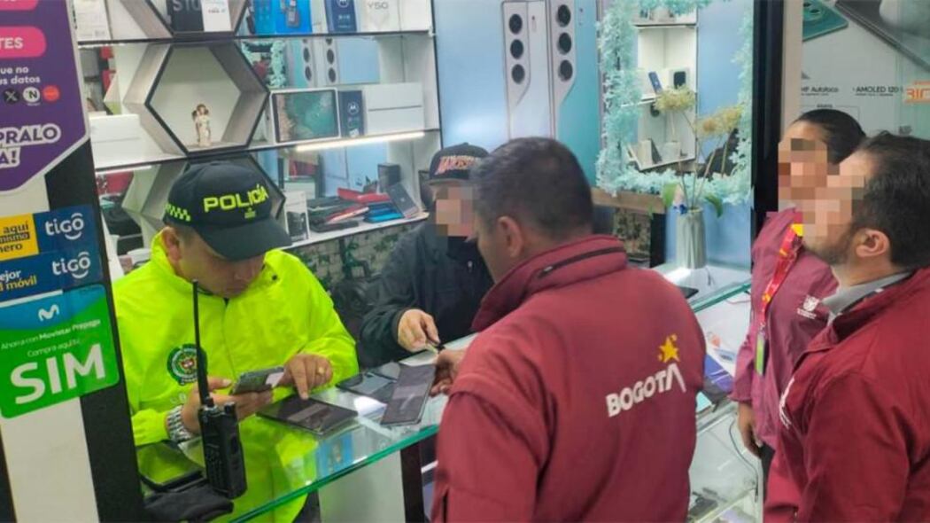 Operativo contra el robo de celulares en Bogotá.