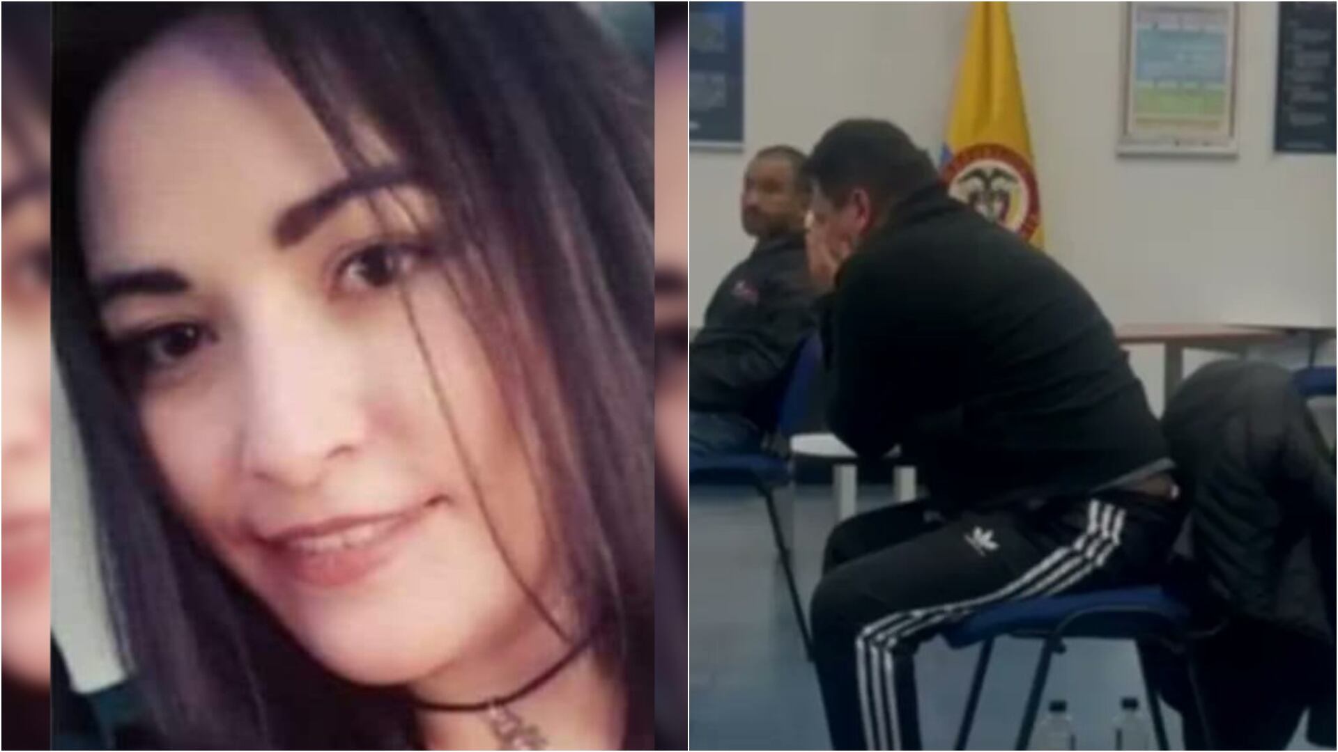Feminicida de Yenny Esperanza González rompe en llanto y no aceptó los cargos (Foto: redes sociales de Yenny Esperanaza y Captura de Noticias Caracol)