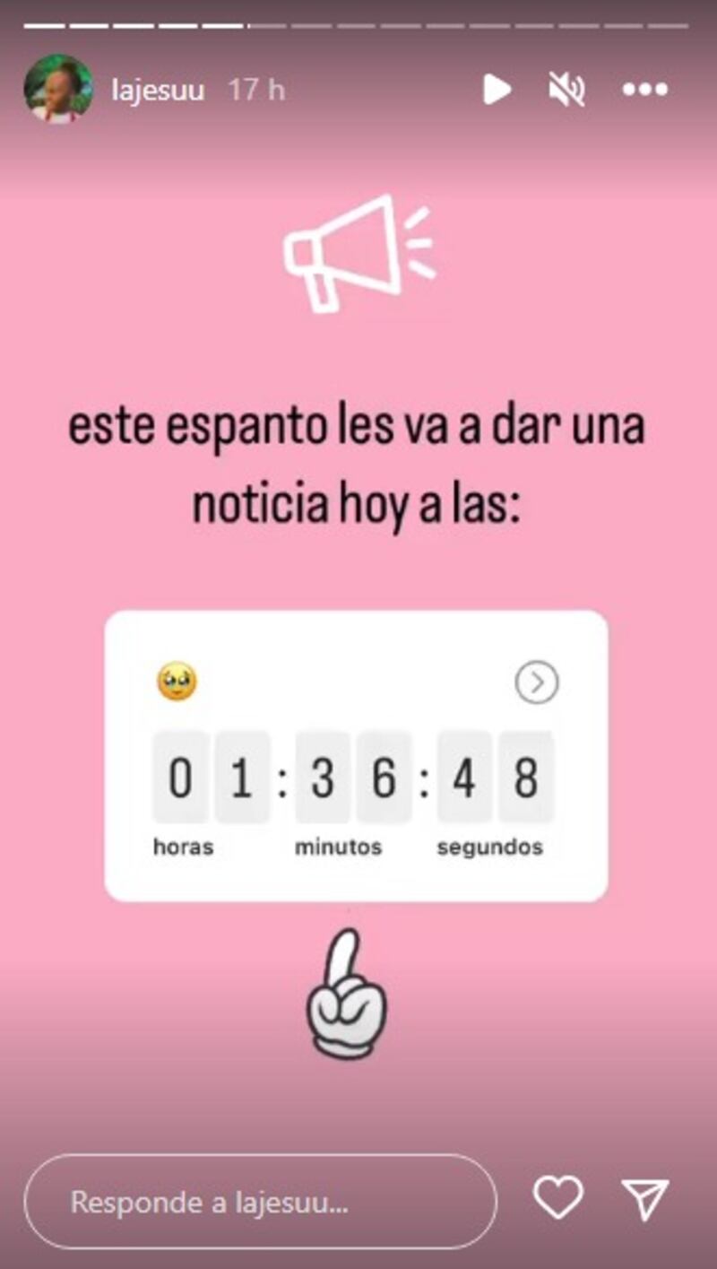 La Jesuu tenía un anuncio importante entre manos