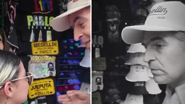 Reclamo de Federico Gutiérrez a vendedora de productos de recuerdo de Pablo Escobar en Medellín