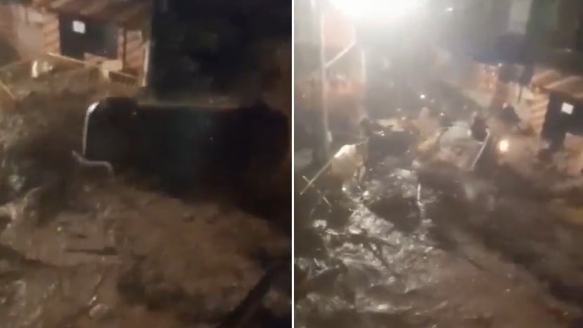 Fuerte aguacero en Itagüí