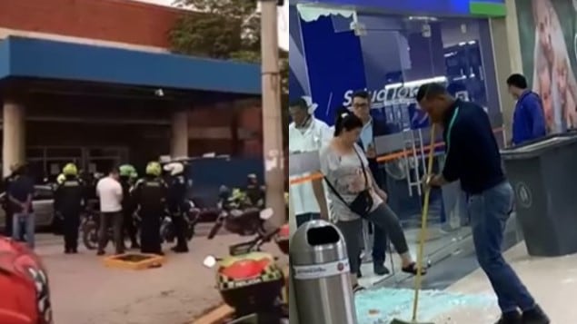 Foto de balacera contra camión de valores en Centro Comercial deja varios heridos, en Barranquilla.