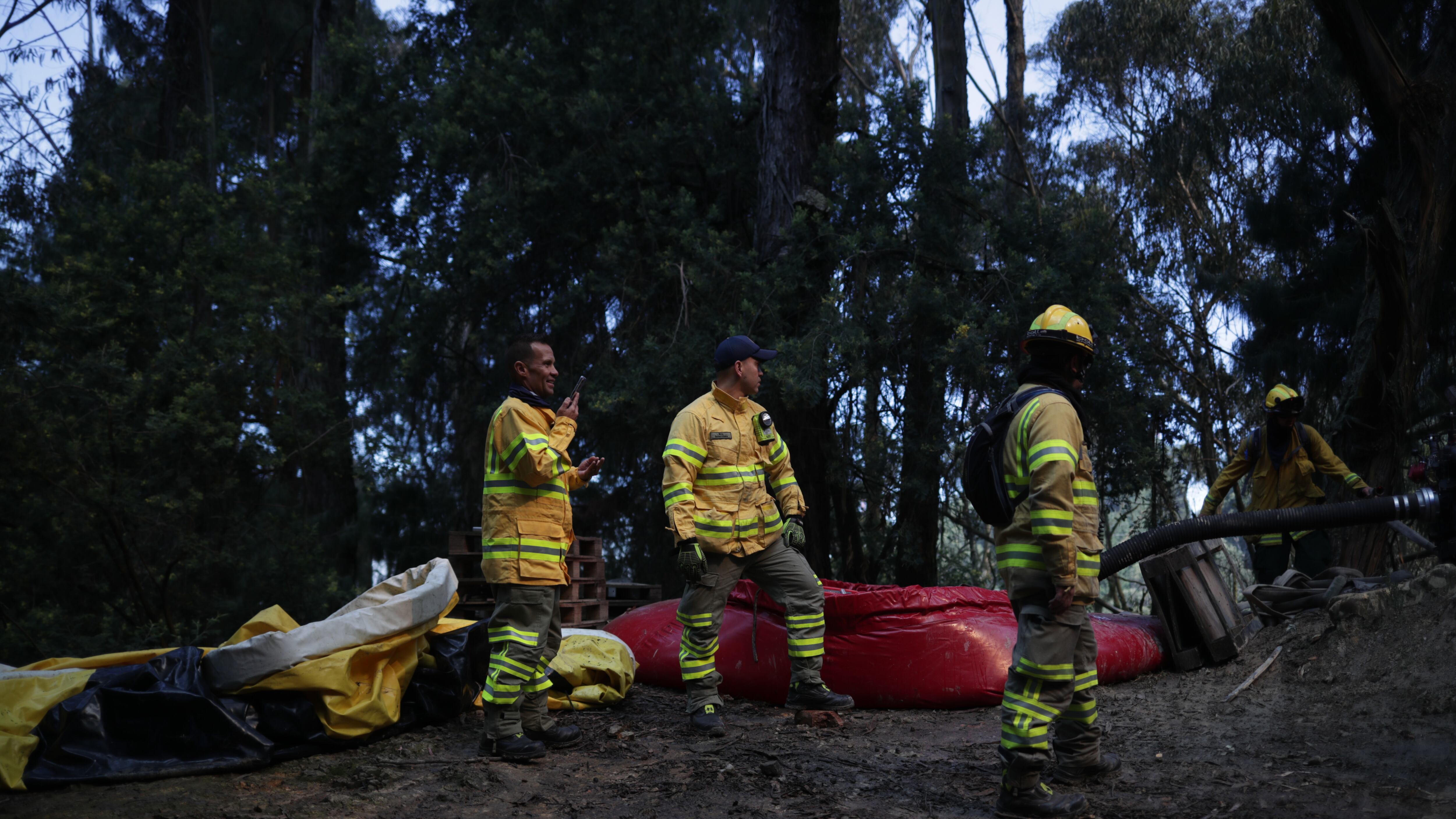 Incendio en los Cerros Orientales de Bogotá