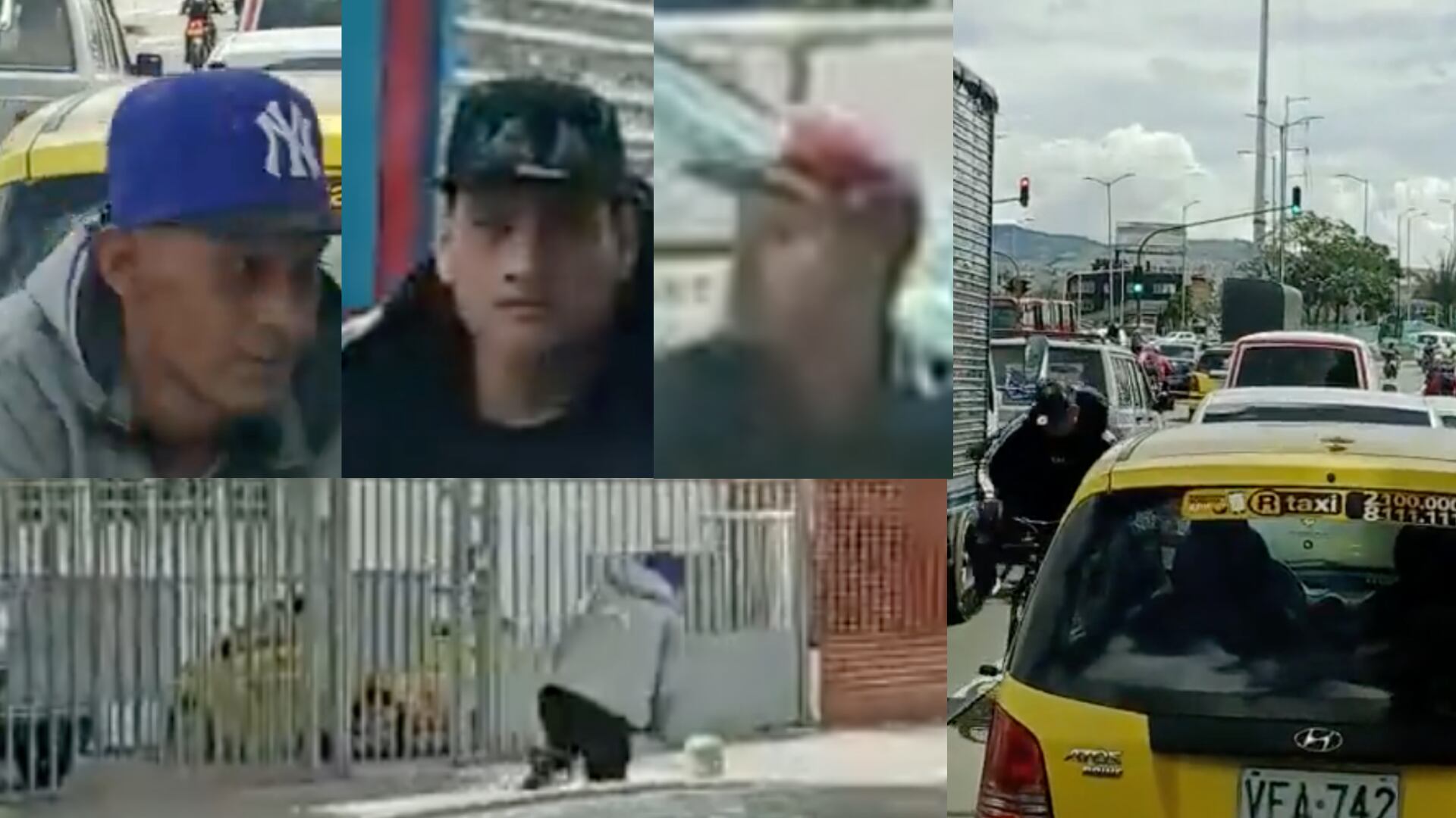 Estos hombres quedaron en cámara mientras robaban en un semáforo en Bogotá