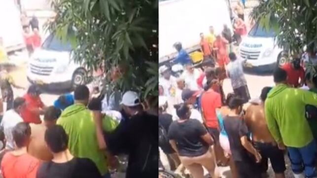 Foto después de la balacera ocurrida en el barrio Montes en Barranquilla.