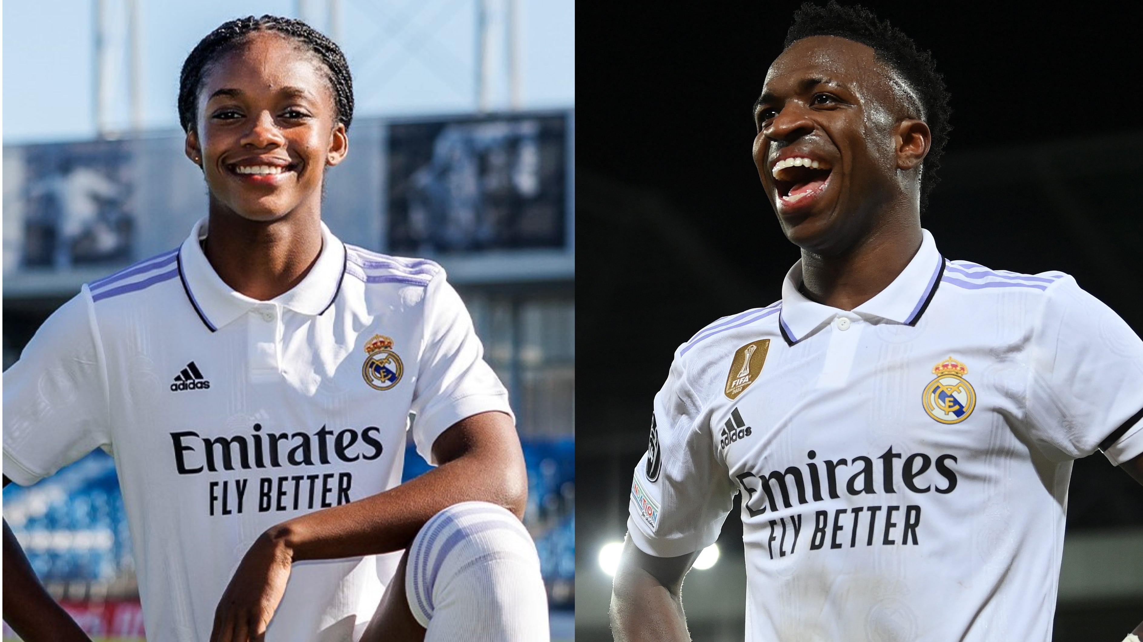 Linda Caicedo y Vinicius Junior