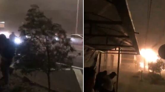 Imágenes por el vendaval en Barranquilla