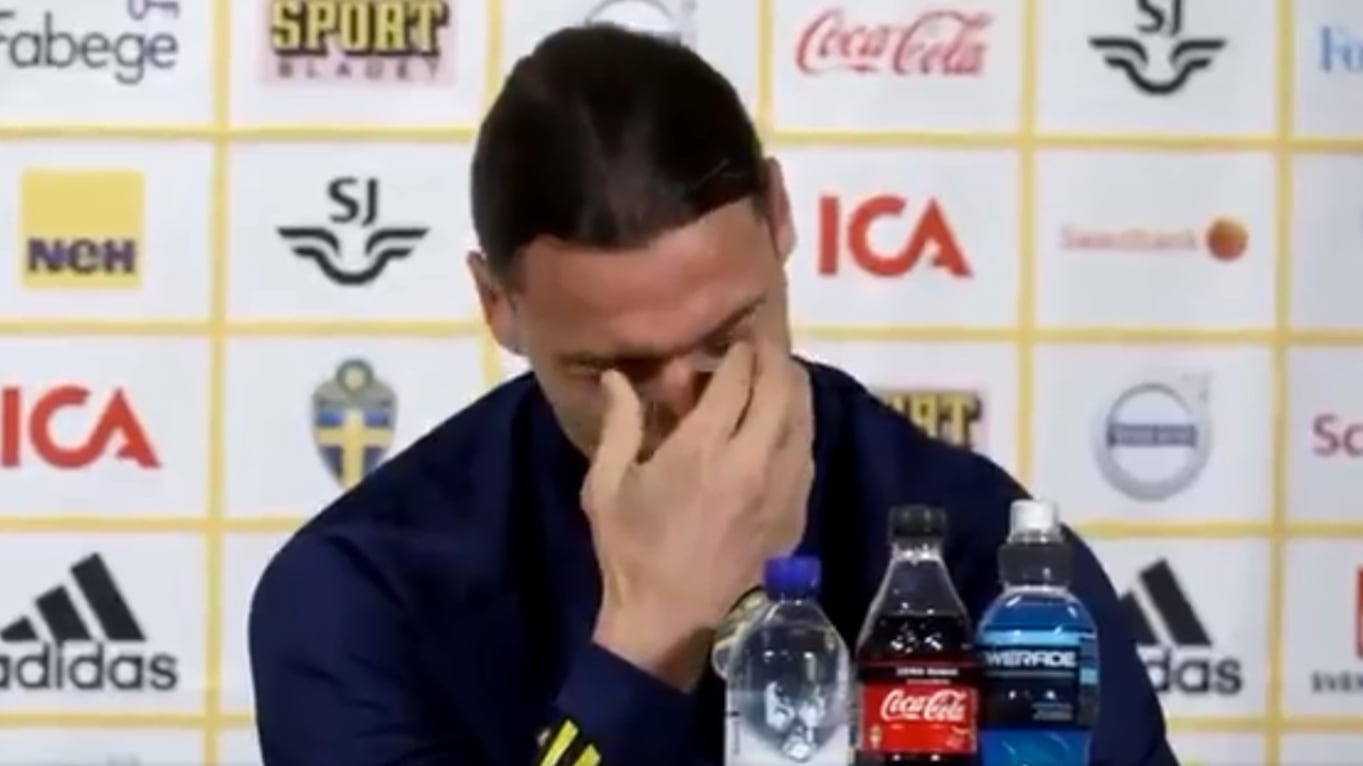 El conmovedor llanto de Zlatan Ibrahimovic en su regreso a la selección