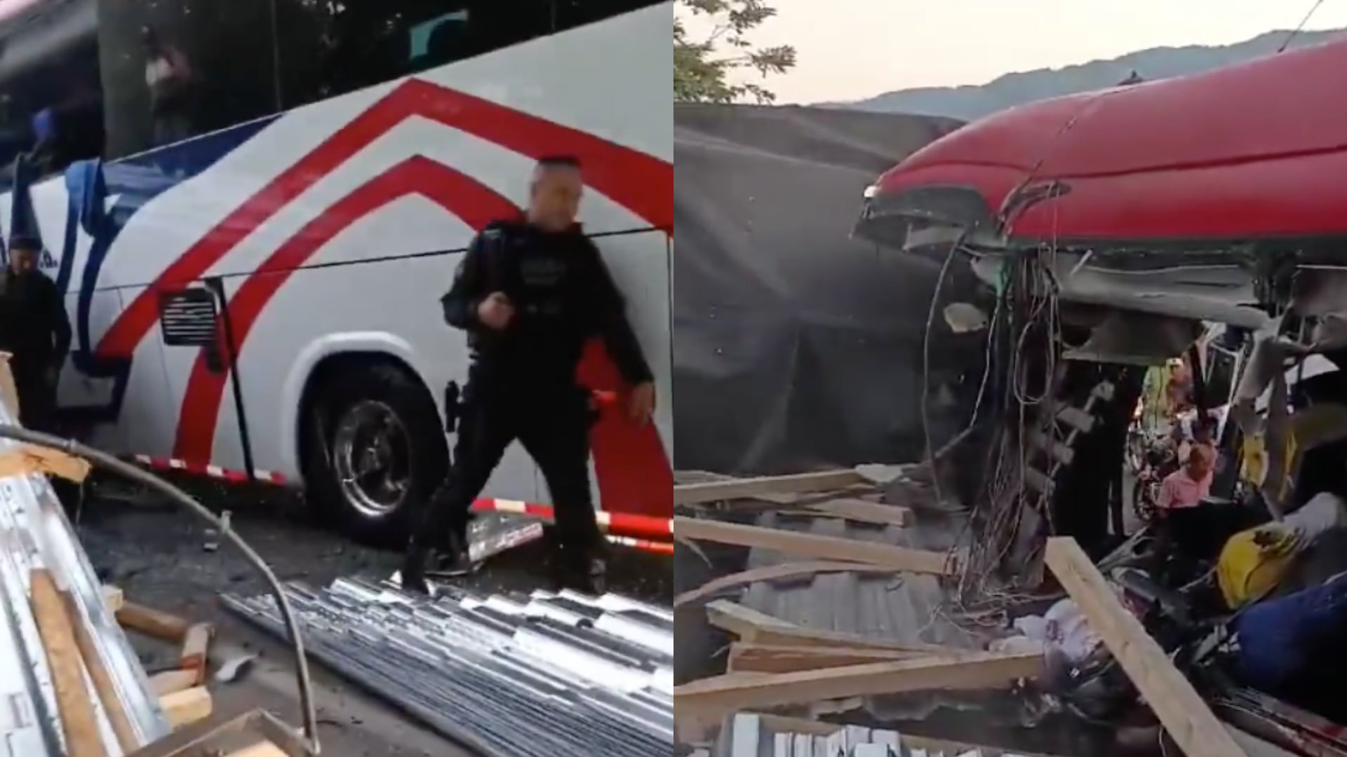 Grave accidente de tránsito entre una tractomula y un bus de transporte público en vías de Magdalena