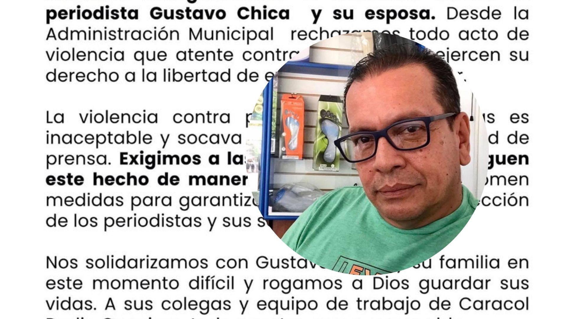 Gustavo Chica sufrió atentado