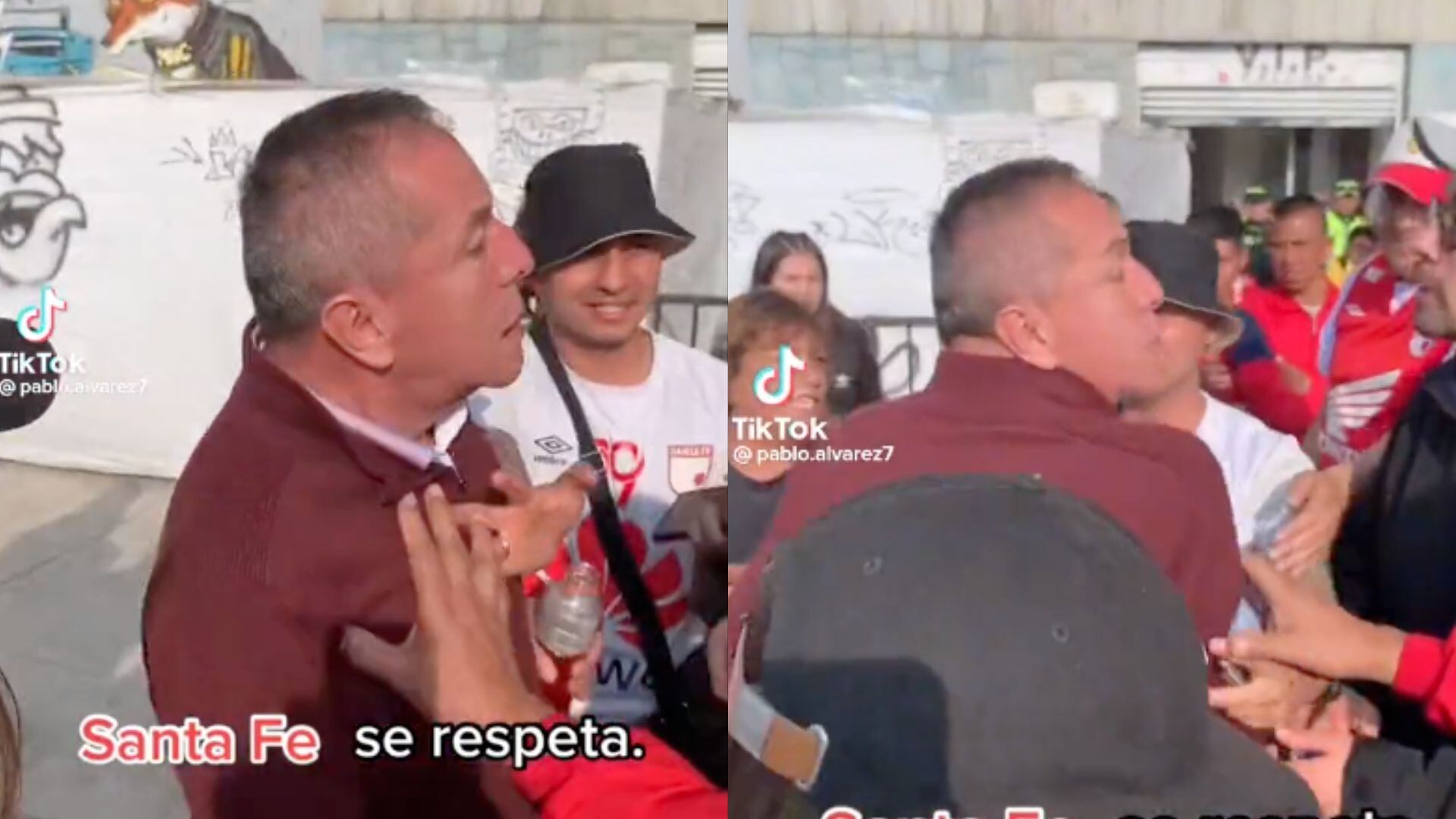 Hinchas de Santa Fe tuvieron un fuerte cruce con Eduardo Méndez.