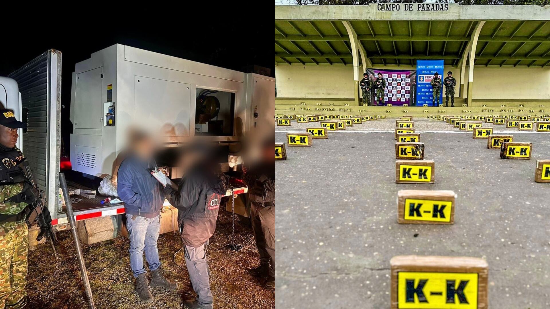 Incautan cocaína en carro que llevaba maquinaria pesada.