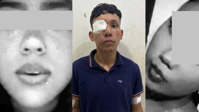 Foto de las hermanas Sherydan Sofía Hernández Noriega, de 14 años, y Keyla Nicol Hernández Noriega y su presunto agresor Juan David Taboada.