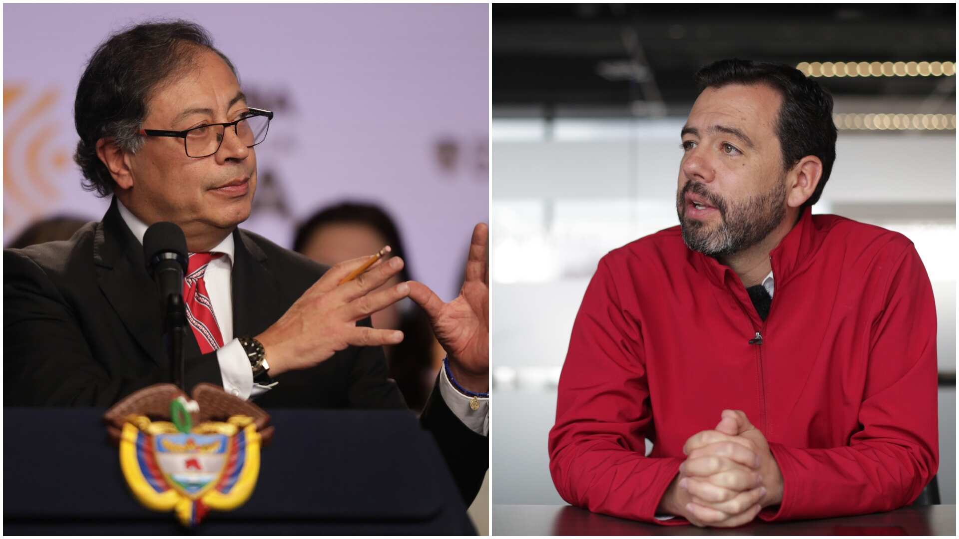 Presidente Petro y alcalde Galán se reunieron para hablar de seguridad e impulsar proyecto Regiotram en Bogotá (imagenes del presidente Petro y el alcalde Galán tomadas de archivo)