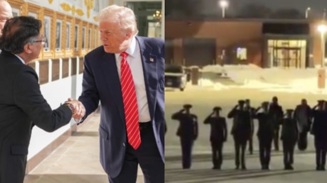 Foto Gustavo Petro regresa a Colombia tras visita a Estados Unidos y despedida con honores militares.