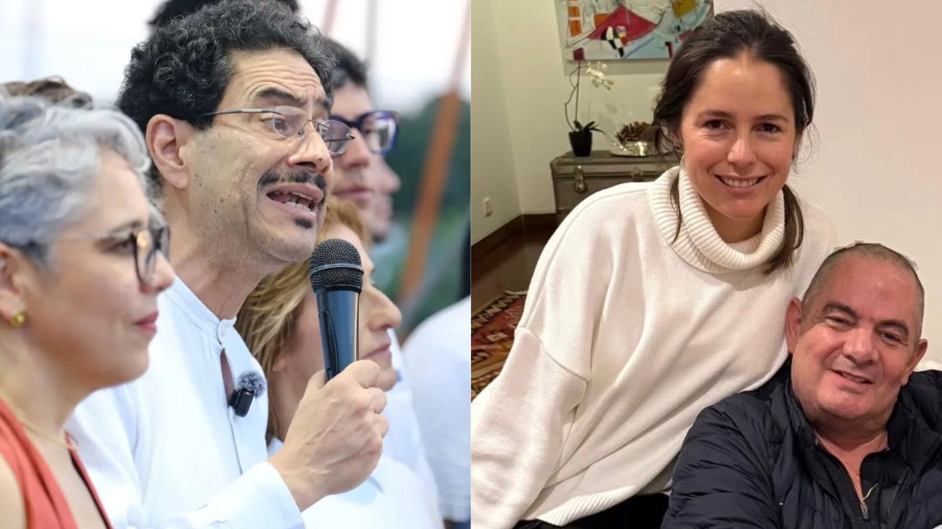 Germán y Clemencia Vargas e Iván Cepeda