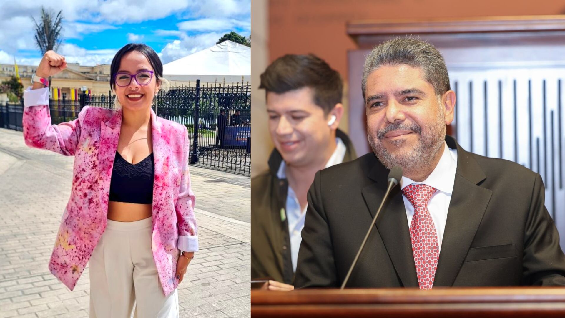 Jennifer Pedraza (izq.) y Carlos Hernán Rodríguez (der.)