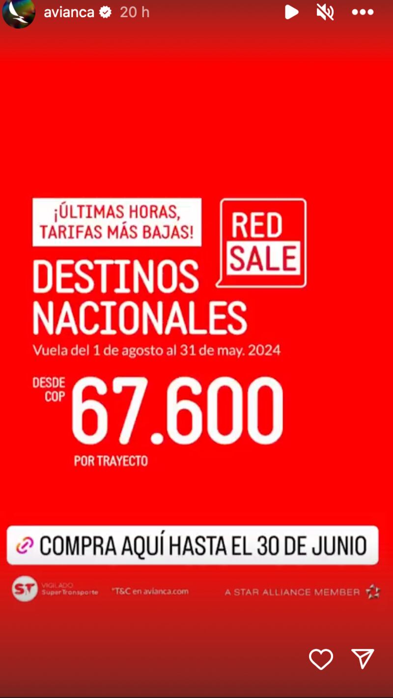 Avianca descuentos y promociones