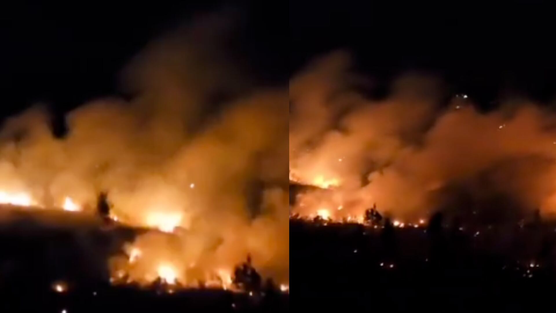 Voraz incendio forestal en Fuquéne, Cundinamarca: alcalde pide mayor apoyo para controlar el fuego