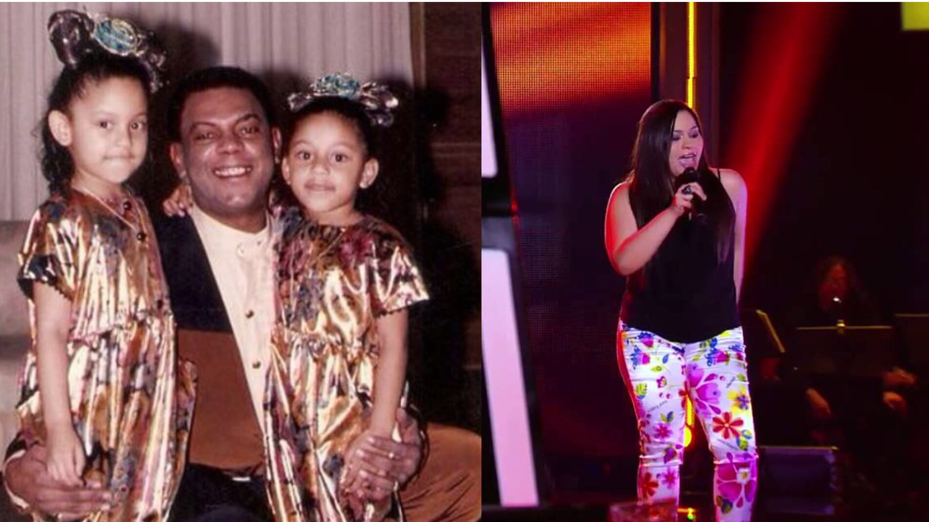 Joe Arroyo y Eykol Arroyo, su hija que se presentó en La Voz Colombia