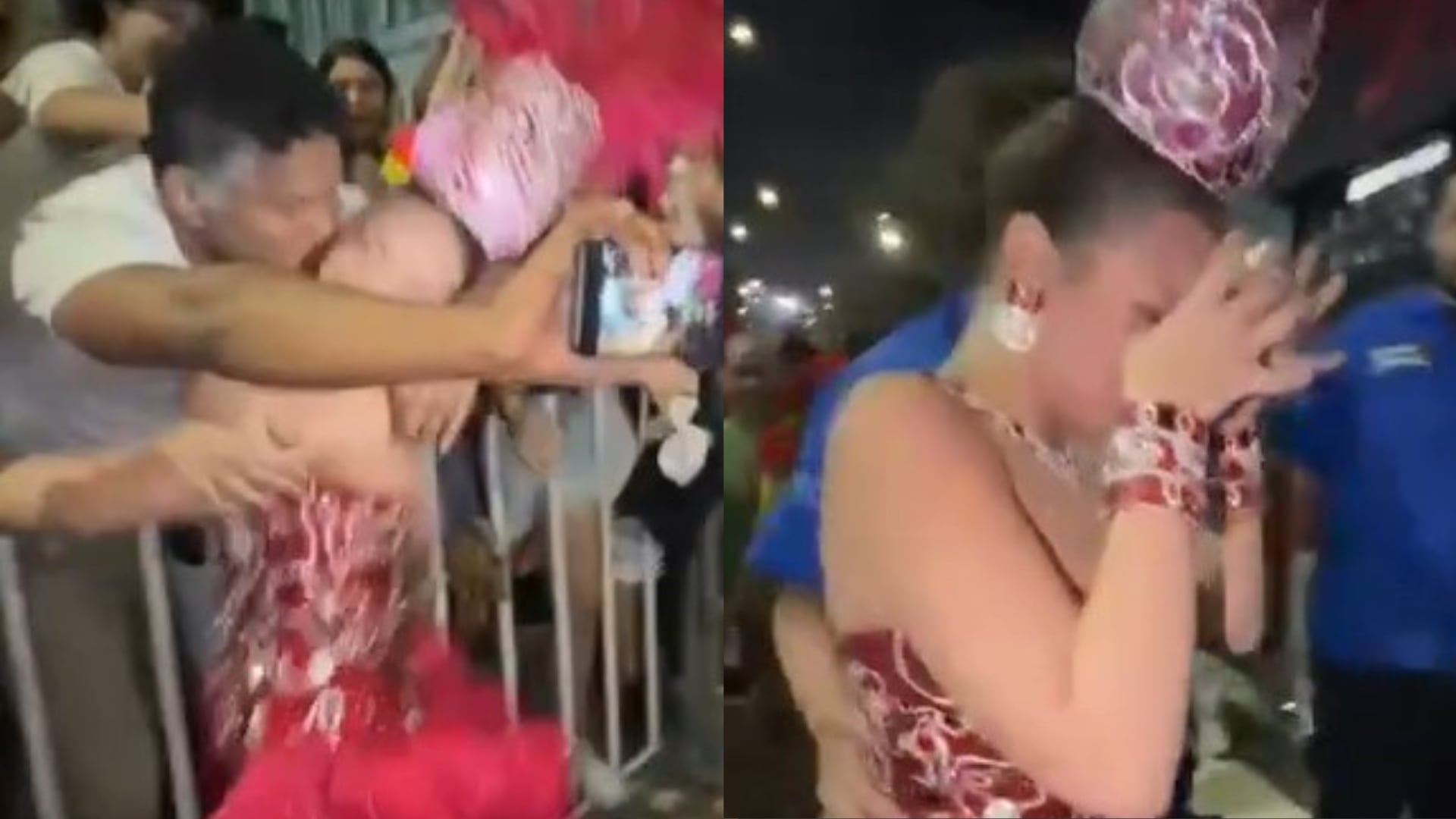 Beso forzado a la Reina del Carnaval