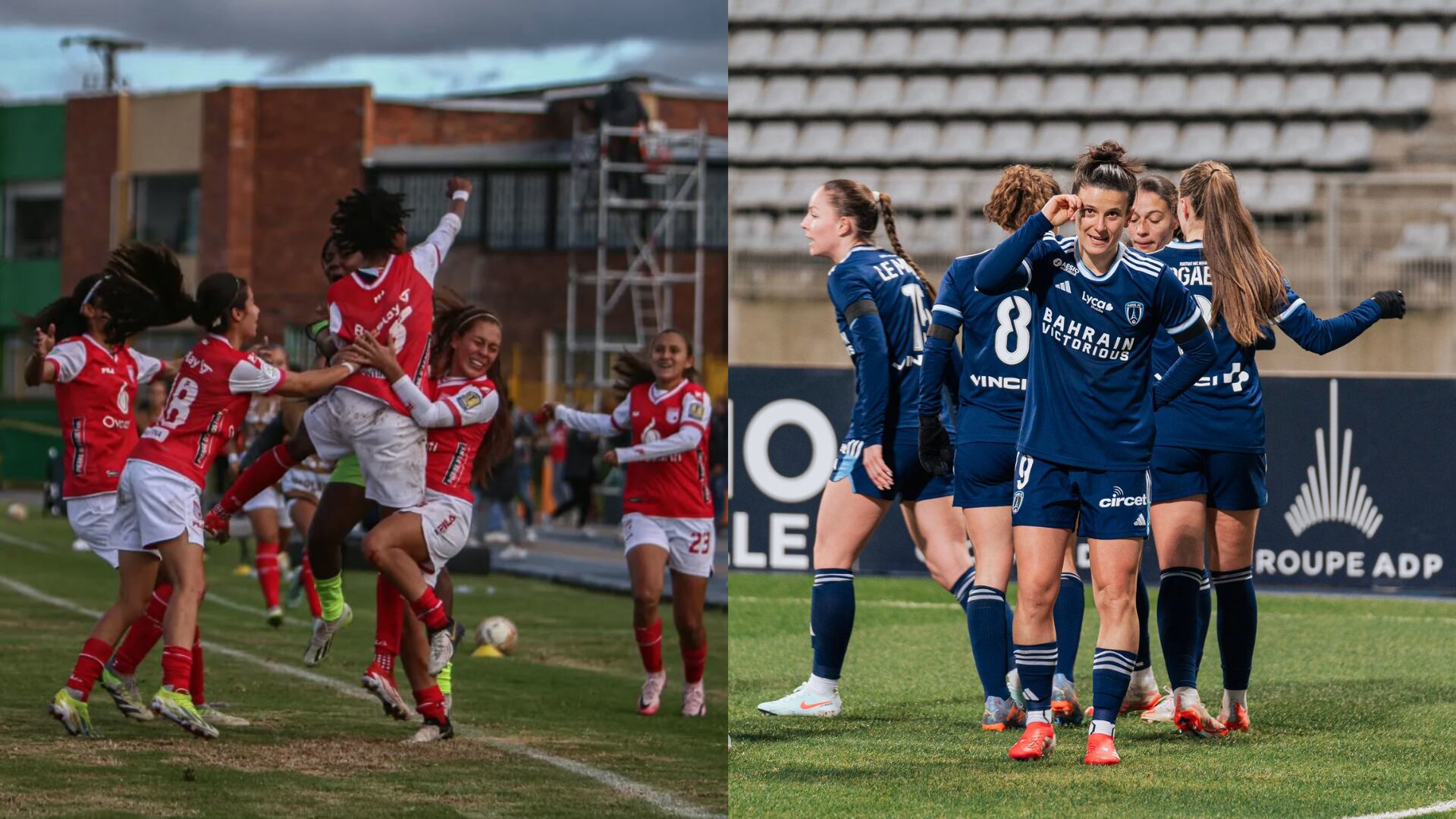 Santa Fe y París - Fotos: Redes de los equipos