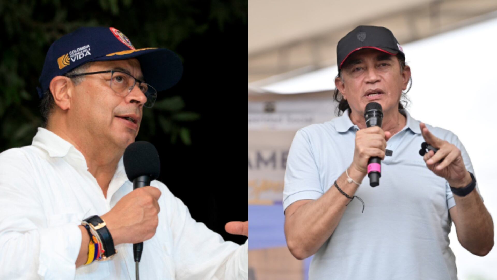 Gustavo Petro y Gustavo Bolívar.