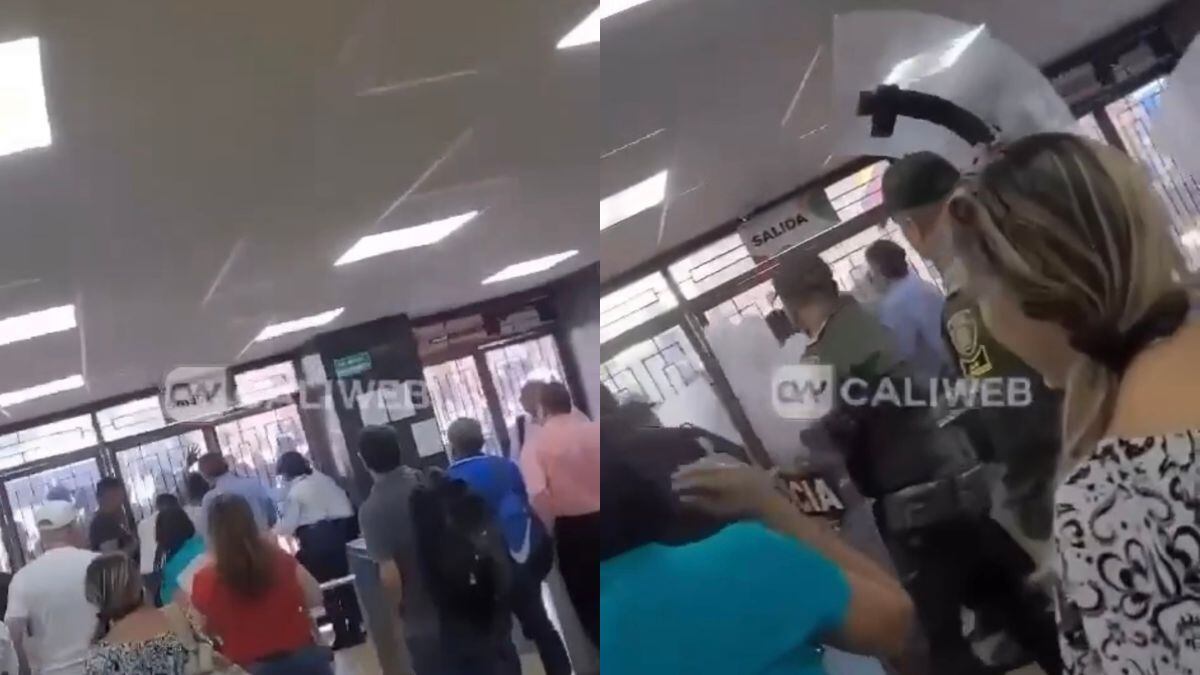 Un grupo de manifestantes pretendían entrar a la fuerza a las instalaciones de la Gobernación del Valle en Cali