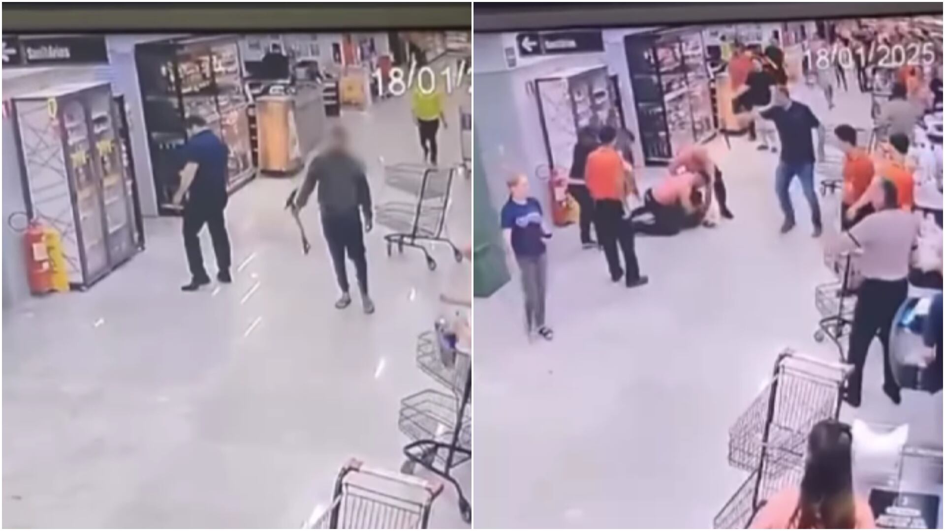 Hombre agredió al jefe de su esposa con una pala por haberle negado un día libre a la mujer (redes sociales)