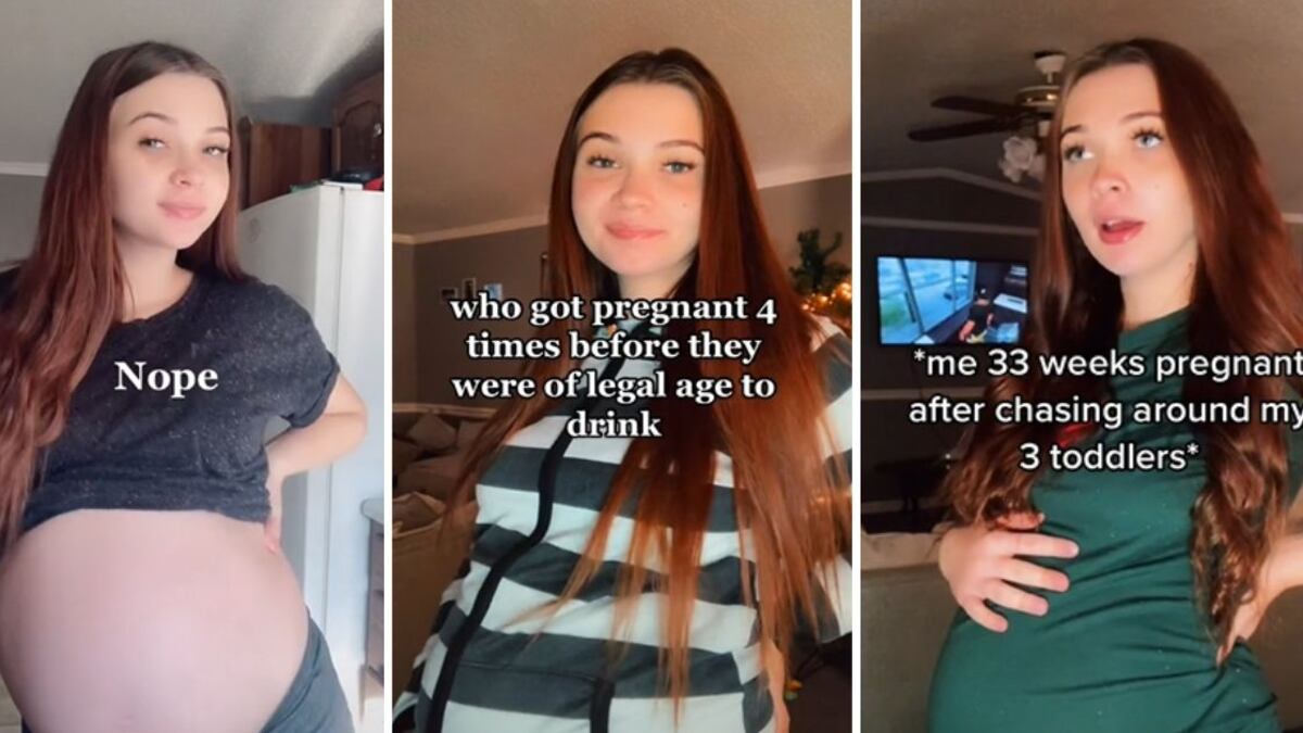 Con 21 años esta joven ya tiene cuatro bebés