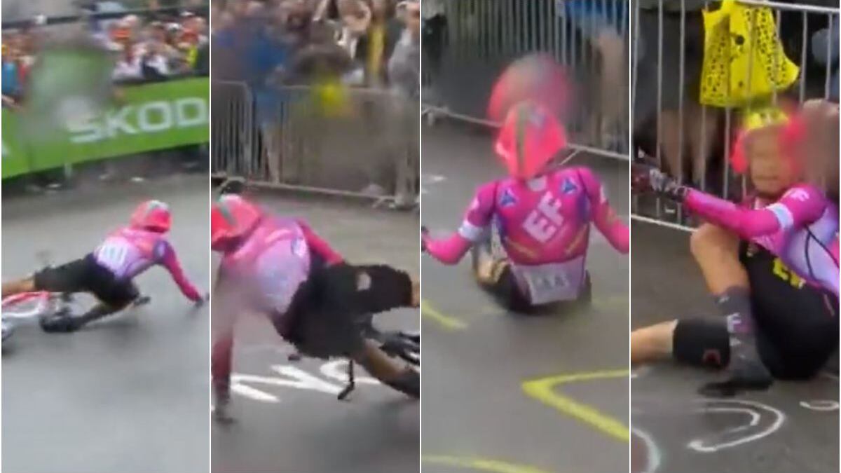 De caída en caída: Bissegger, compañero de ‘Rigo’, padeció el arranque del Tour