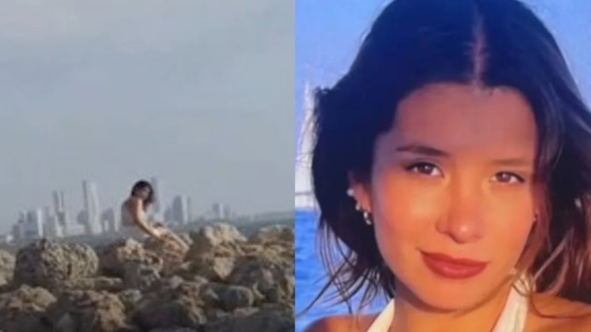 Foto del video de la estudiante Tatiana Hernández momentos antes de su desaparición en Cartagena.