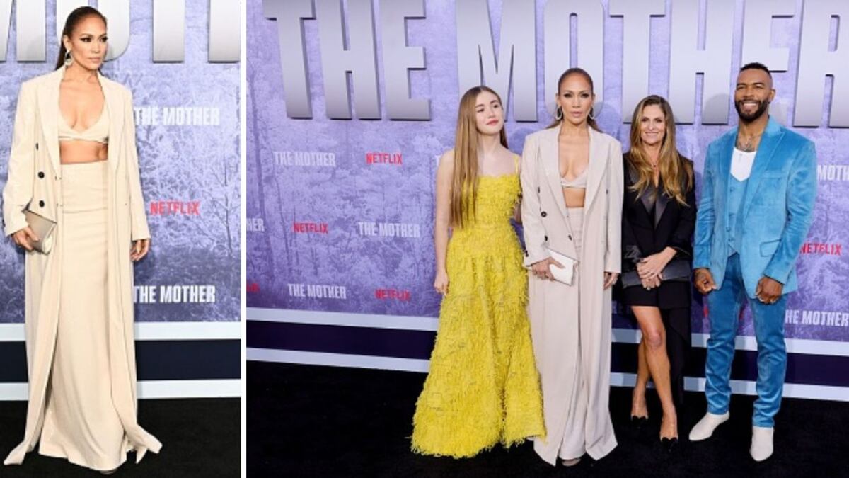 Jennifer López asistió esta semana al estreno de su película The Mother