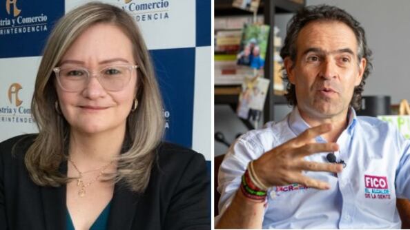 Cielo Rusinque, superintendente, y Federico Gutiérrez, alcalde de Medellín
