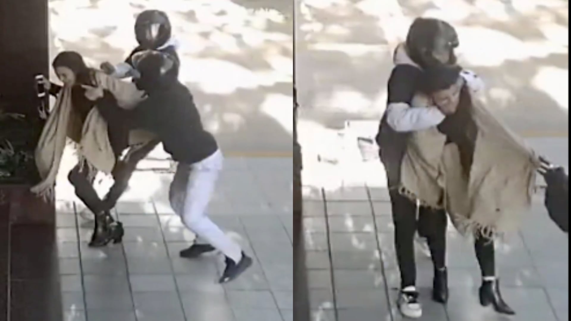 Dos ladrones propinaron brutal golpiza a una mujer a la que le robaron todas sus pertenencias (Redes sociales de @todonoticias - 15 de octubre)