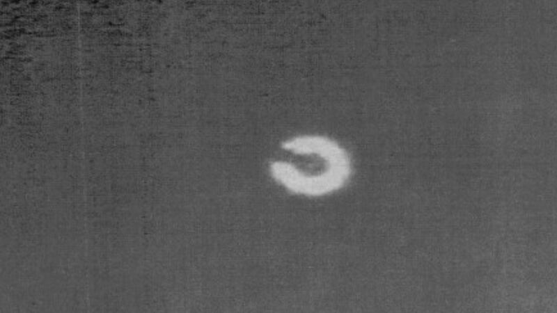 Revelan imagen del OVNI que fue derribado por un caza de EEUU sobre cielo de Canadá