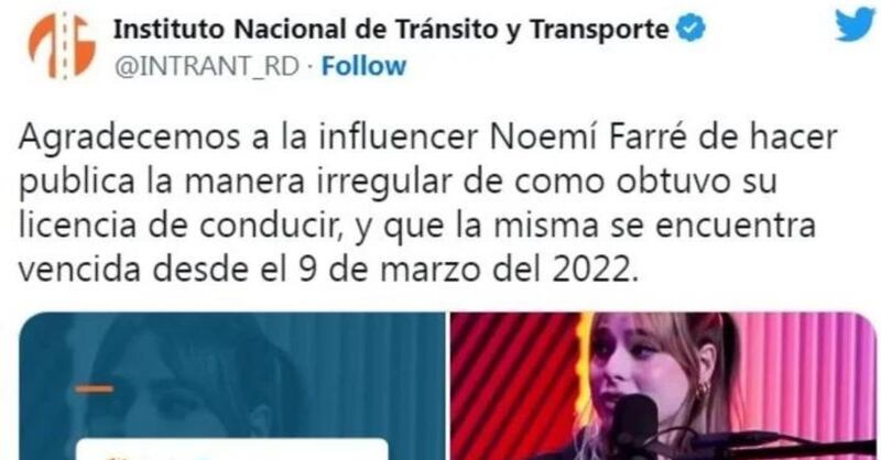 La licencia de conducir a una influencer se la otorgaron cometiendo errores en los exámenes
