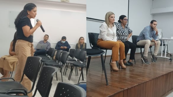 Plantón docentes de inglés de la Alcaldía de Barranquilla.