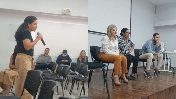 Plantón docentes de inglés de la Alcaldía de Barranquilla.