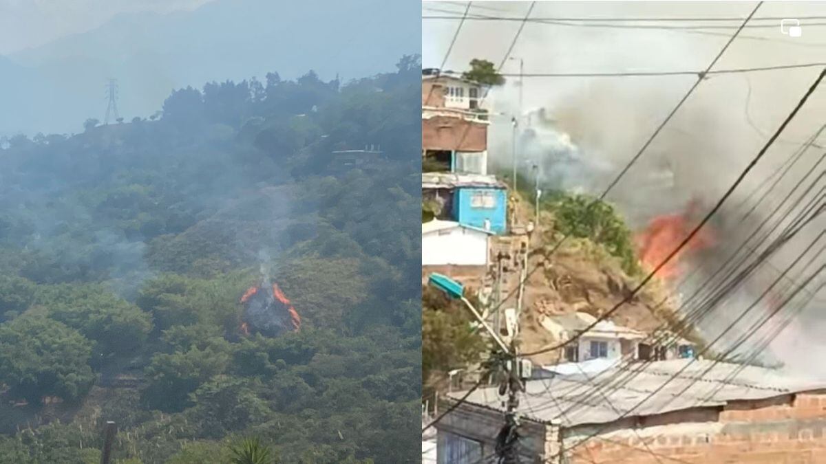 Se registraron dos incendios en la ciudad de Cali.