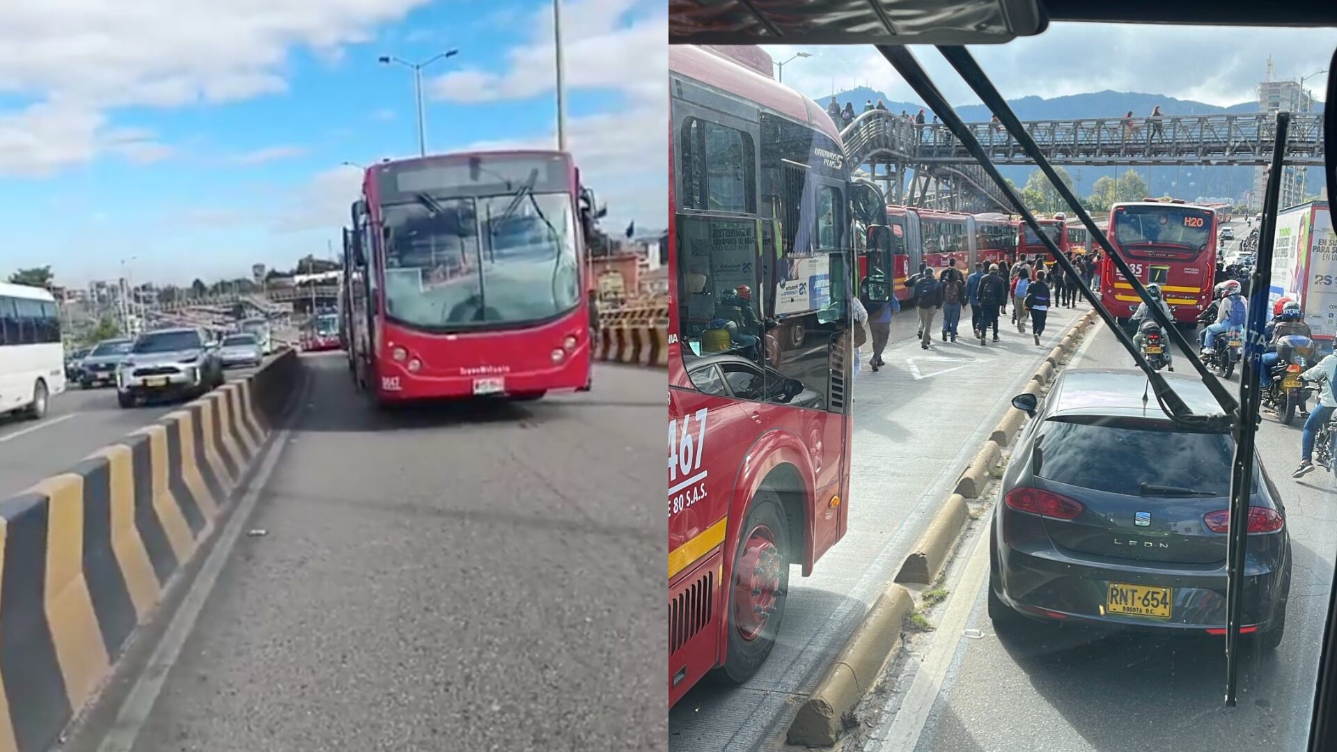 Colapso de TransMilenio en la calle 80