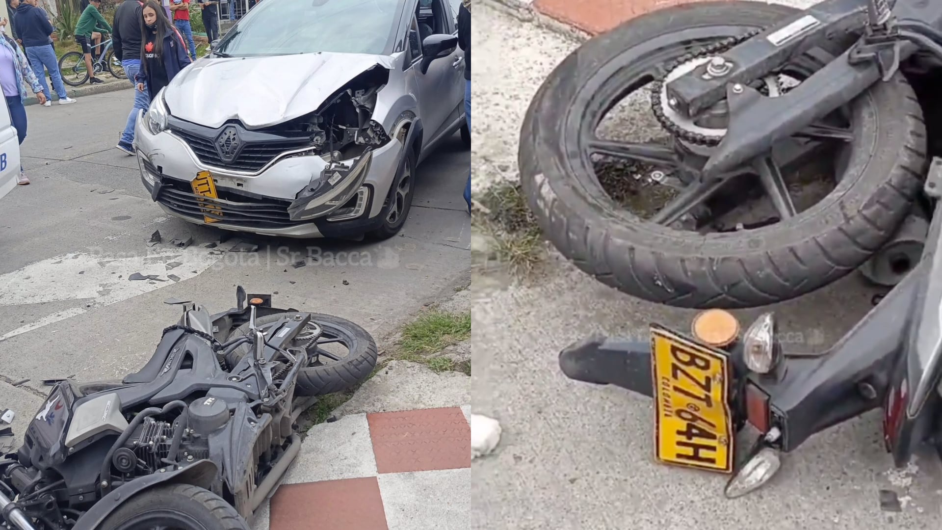 Accidente en Bogotá - Fotos: Capturas de pantalla de redes sociales tomadas el 8 de marzo del 2026