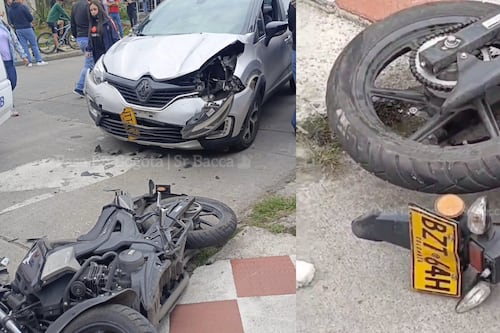 Tragedia en Bogotá: Motociclista falleció en grave accidente de tránsito al chocar de frente contra un carro