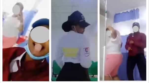 Vigilante baila en Tik Tok en Cartagena.