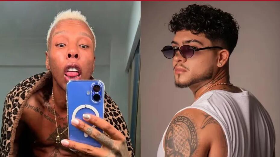 Foto de los cantantes colombianos B-King y DJ Regio Clown en México.