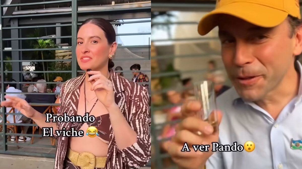 Taliana Vargas subió un video a sus redes sociales probando el viche.