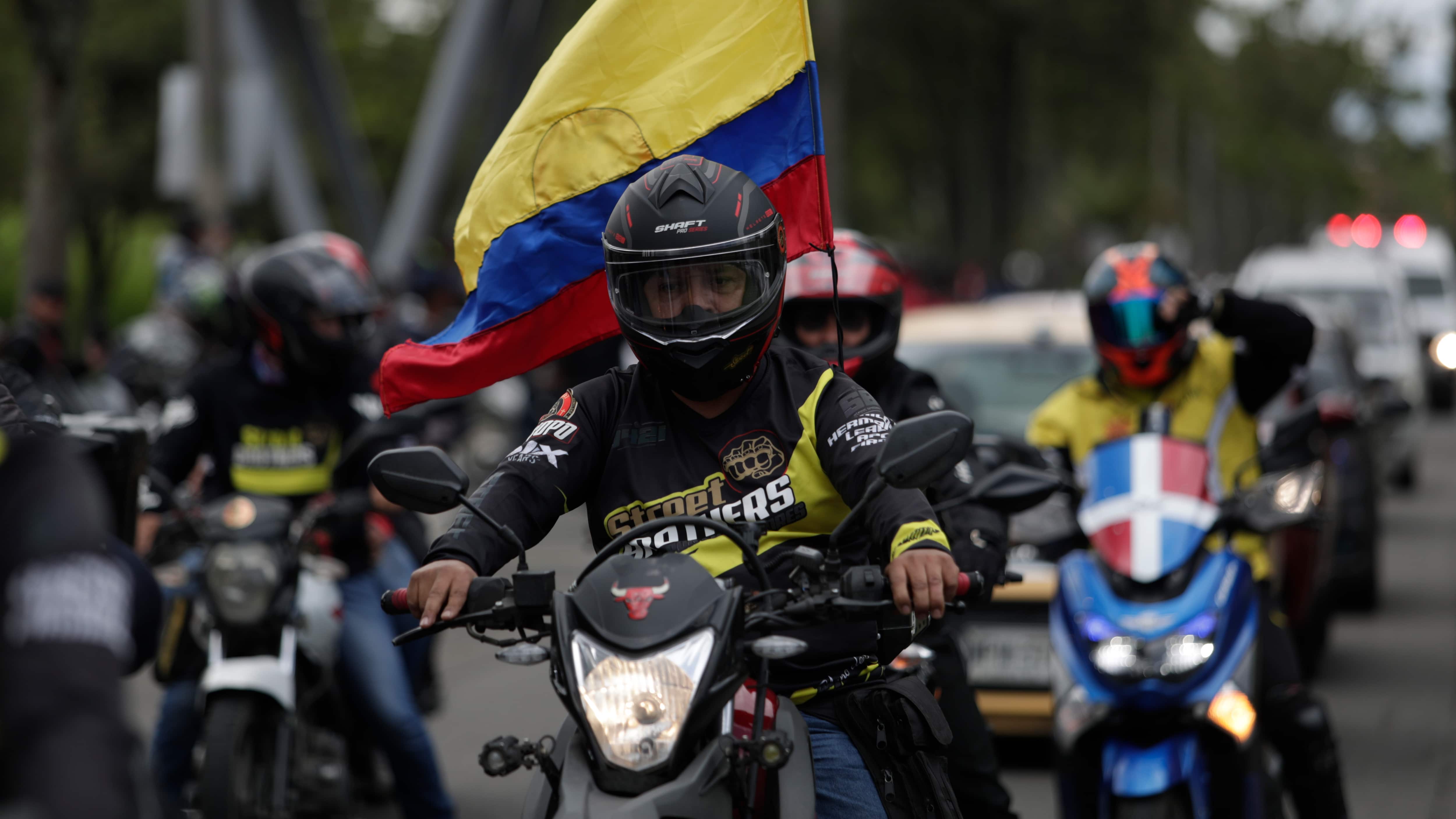 Motociclistas de Bogotá se manifiestan contra las dificultades para acceder al SOAT