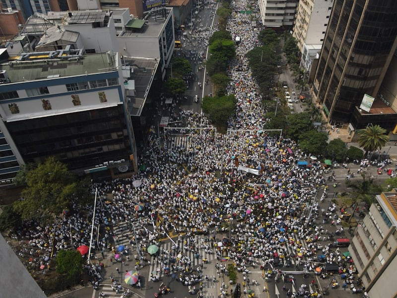 Manifestación en contra del gobierno de Petro en Medellín, 6 de marzo de 2024
