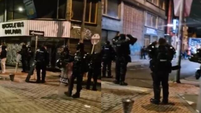 Foto del allanamiento al San Andresito de San José en Bogotá.